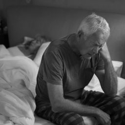 Man cannot sleep due to his Parkinson's-related insomnia