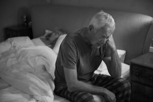 Man cannot sleep due to his Parkinson's-related insomnia