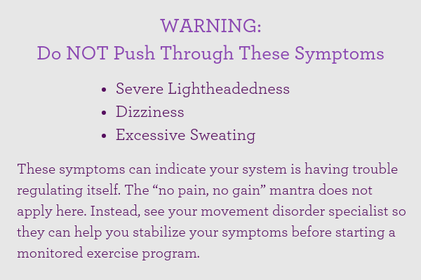 exercise warnings