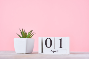 wooden calendar blocks april 1