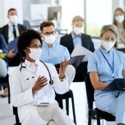 Group of doctors in a meeting