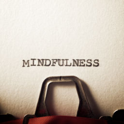 Mindfulness word written with a typewriter