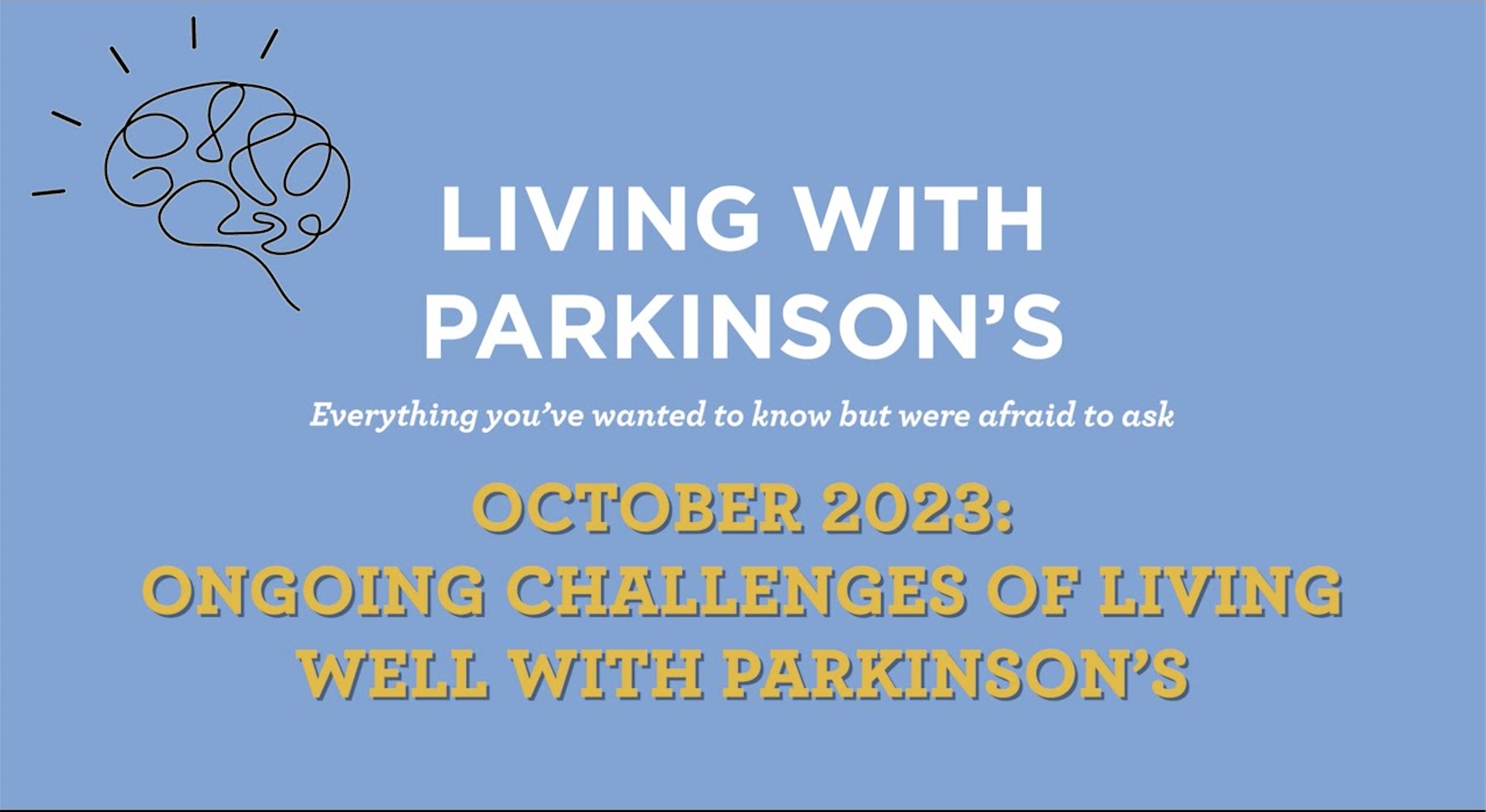 [Webinar Recording] Living with Parkinson’s Meetup: October 2023