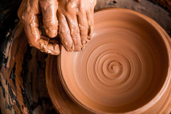 Potter Working Clay